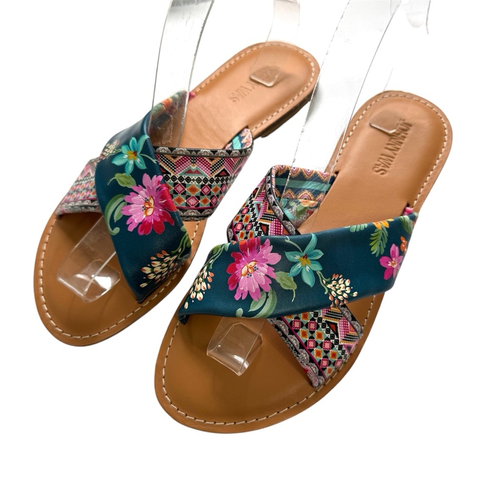 NEW Johnny Was Sonoma Slide Sandal Floral Slip On - Picture 3 of 9